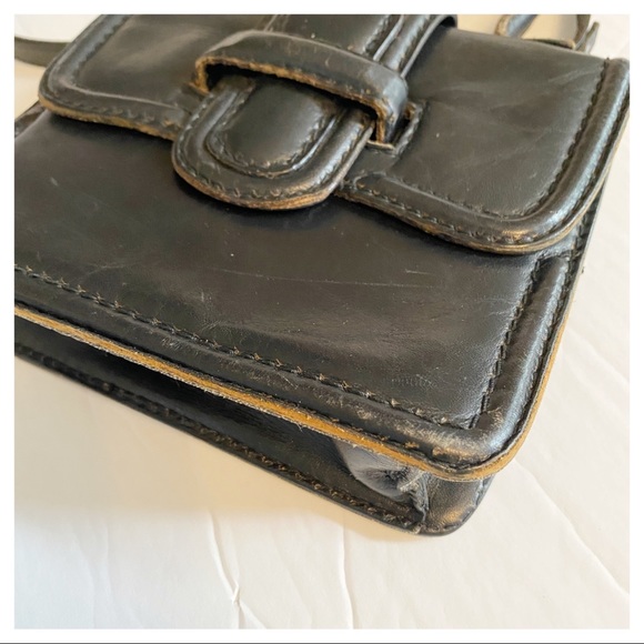 VINTAGE - MINI LEATHER SATCHEL BAG - Picture 2 of 10
